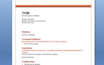 Plantilla de CV gratis